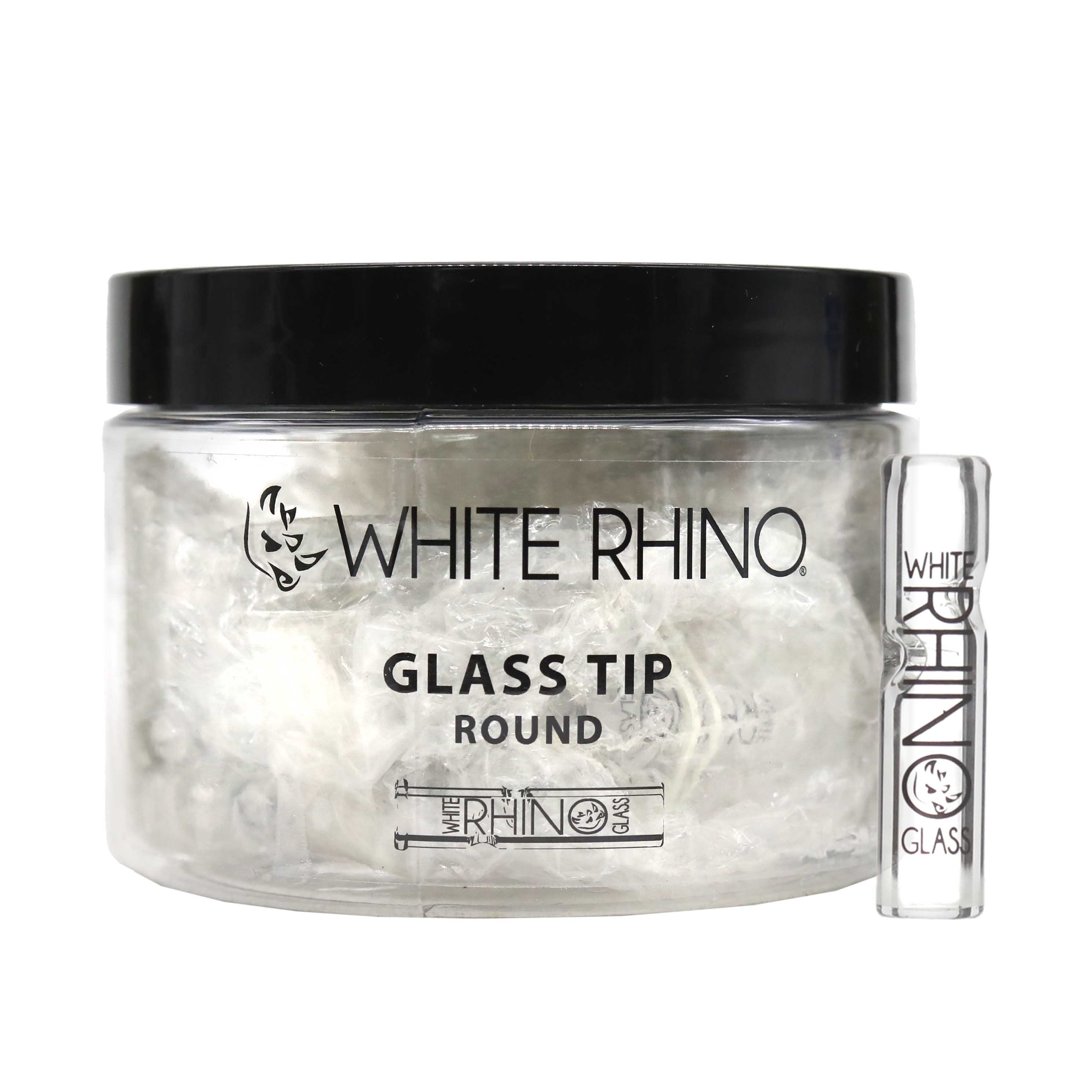 White Rhino Glass Tips (WRG3101) | Round | 50 Count Display product image